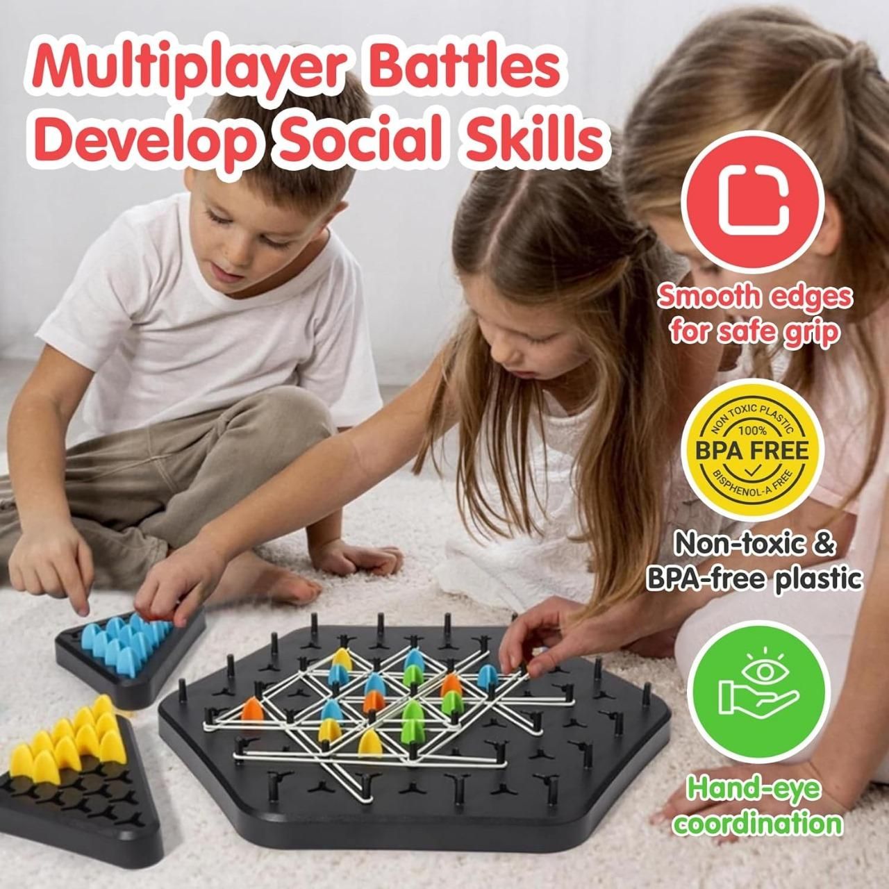 Chain Triangle Chess Puzzle – Smart Brain Game for Kids & Students